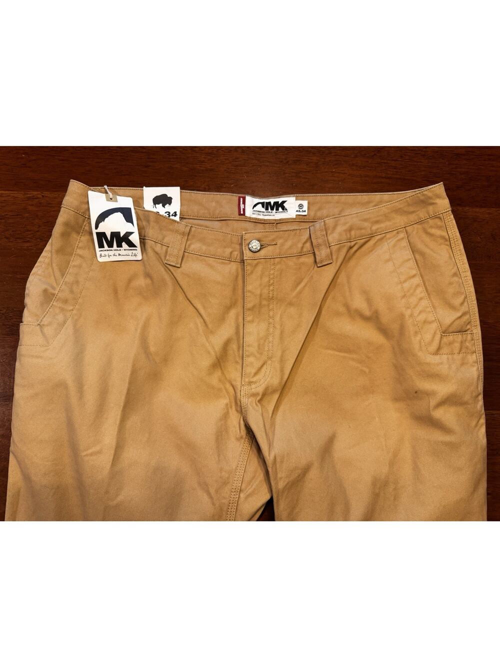 New 42 X 34 Mountain Khakis Broadway Fit Brown Tan Pants NWT
